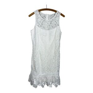 White House‎ Black Market White Lace Mini Dress